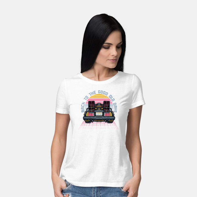 Back To The Good Old Days-Womens-Basic-Tee-glitchygorilla