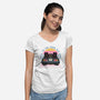 Back To The Good Old Days-Womens-V-Neck-Tee-glitchygorilla