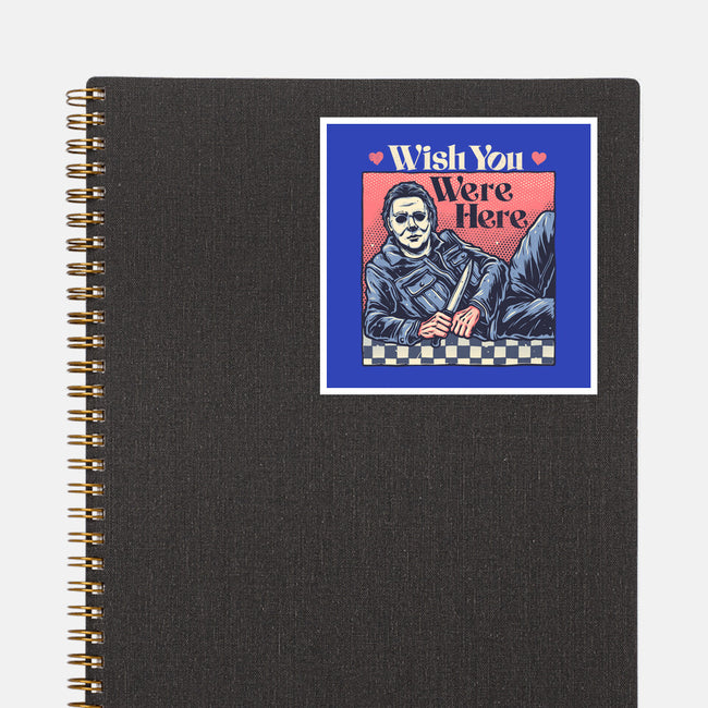 Wish You Were Here-None-Glossy-Sticker-glitchygorilla