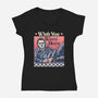 Wish You Were Here-Womens-V-Neck-Tee-glitchygorilla