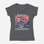 Wish You Were Here-Womens-V-Neck-Tee-glitchygorilla