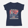 Wish You Were Here-Womens-V-Neck-Tee-glitchygorilla