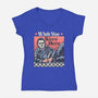 Wish You Were Here-Womens-V-Neck-Tee-glitchygorilla
