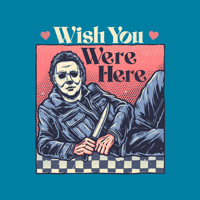 Wish You Were Here-Mens-Heavyweight-Tee-glitchygorilla