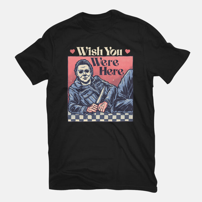 Wish You Were Here-Mens-Heavyweight-Tee-glitchygorilla