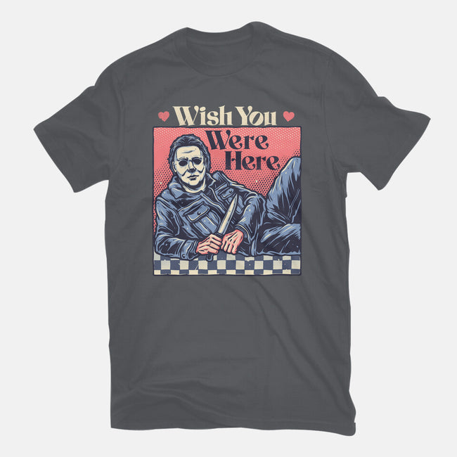 Wish You Were Here-Mens-Heavyweight-Tee-glitchygorilla
