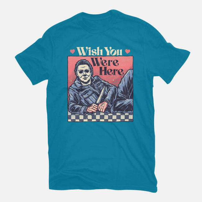 Wish You Were Here-Mens-Heavyweight-Tee-glitchygorilla