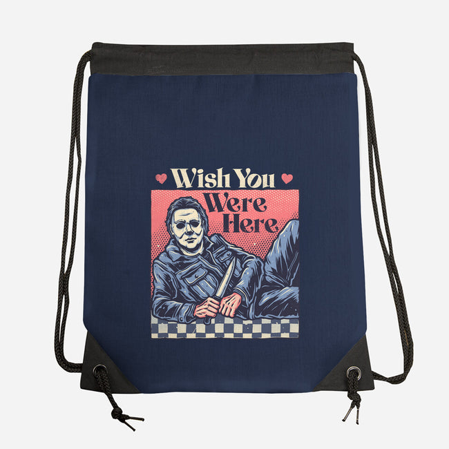 Wish You Were Here-None-Drawstring-Bag-glitchygorilla