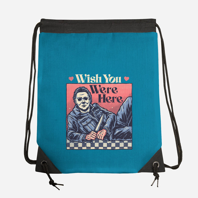 Wish You Were Here-None-Drawstring-Bag-glitchygorilla