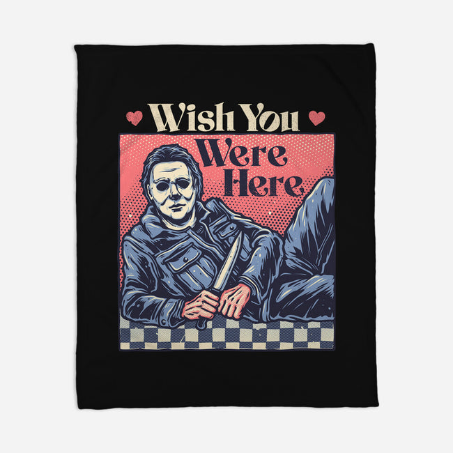 Wish You Were Here-None-Fleece-Blanket-glitchygorilla