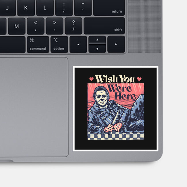 Wish You Were Here-None-Glossy-Sticker-glitchygorilla