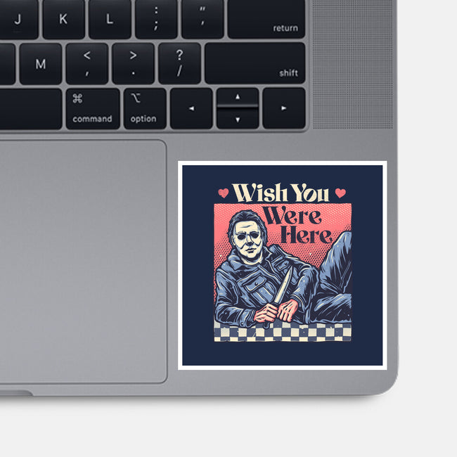 Wish You Were Here-None-Glossy-Sticker-glitchygorilla