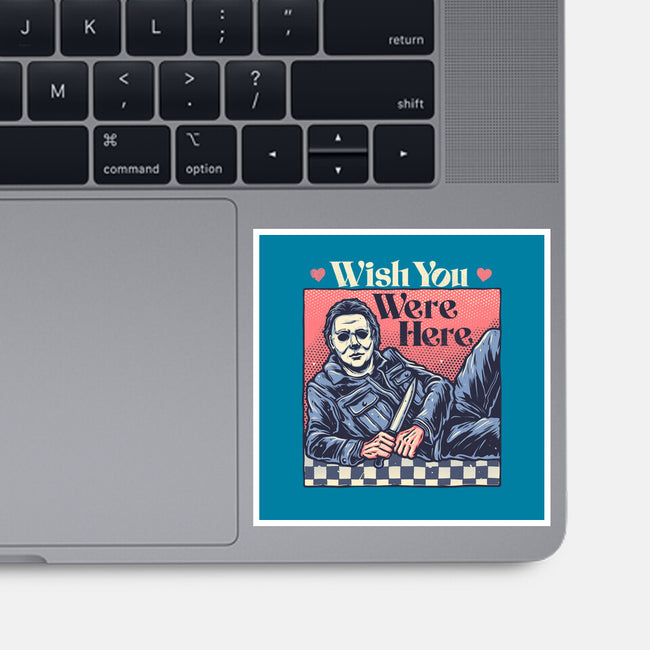 Wish You Were Here-None-Glossy-Sticker-glitchygorilla