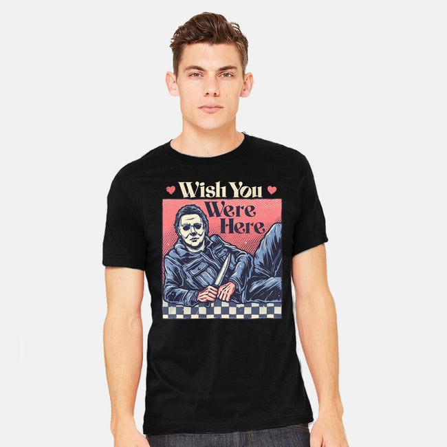 Wish You Were Here-Mens-Heavyweight-Tee-glitchygorilla