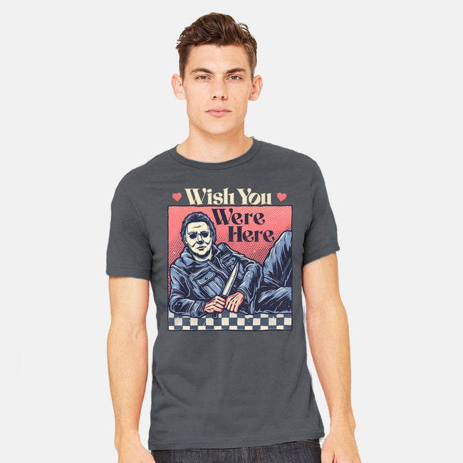Wish You Were Here-Mens-Heavyweight-Tee-glitchygorilla