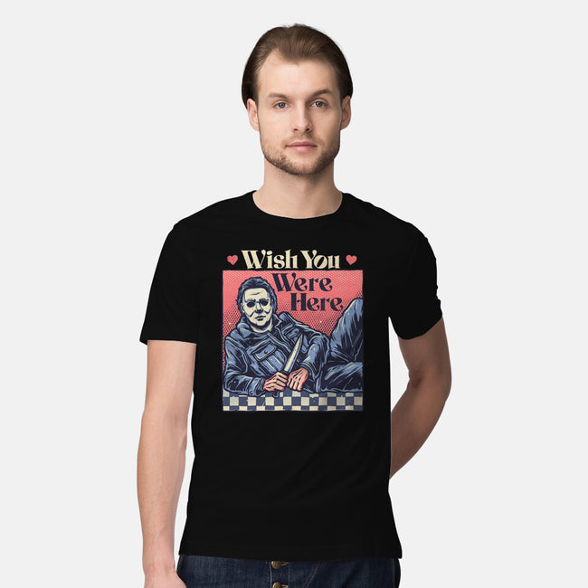 Wish You Were Here-Mens-Premium-Tee-glitchygorilla