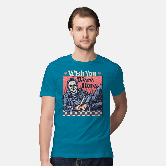 Wish You Were Here-Mens-Premium-Tee-glitchygorilla
