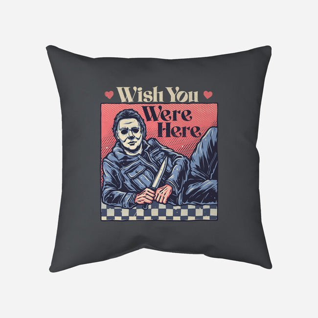 Wish You Were Here-None-Removable Cover w Insert-Throw Pillow-glitchygorilla