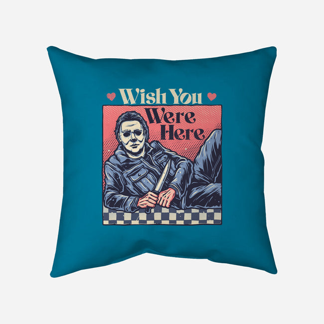 Wish You Were Here-None-Removable Cover w Insert-Throw Pillow-glitchygorilla