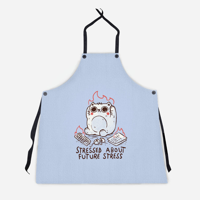 Stressed About Future Stress-Unisex-Kitchen-Apron-koalastudio