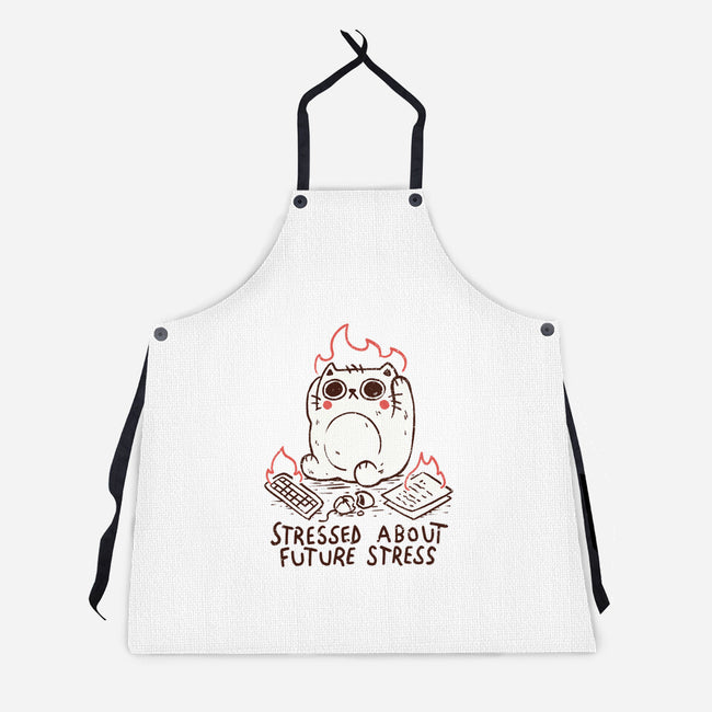 Stressed About Future Stress-Unisex-Kitchen-Apron-koalastudio