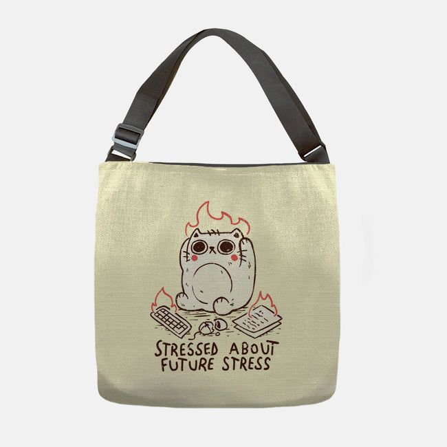 Stressed About Future Stress-None-Adjustable Tote-Bag-koalastudio