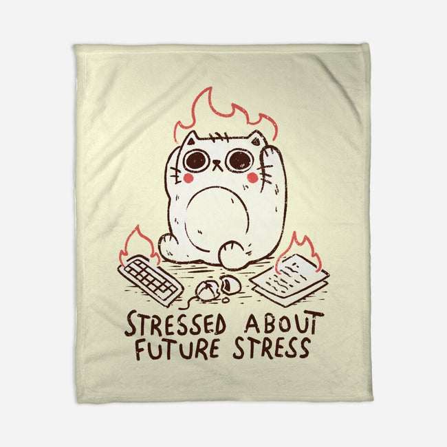 Stressed About Future Stress-None-Fleece-Blanket-koalastudio