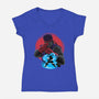 Wanderer Fighter-Womens-V-Neck-Tee-rmatix
