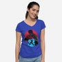 Wanderer Fighter-Womens-V-Neck-Tee-rmatix