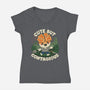 Cute But Contagious-Womens-V-Neck-Tee-Loobs