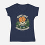 Cute But Contagious-Womens-V-Neck-Tee-Loobs