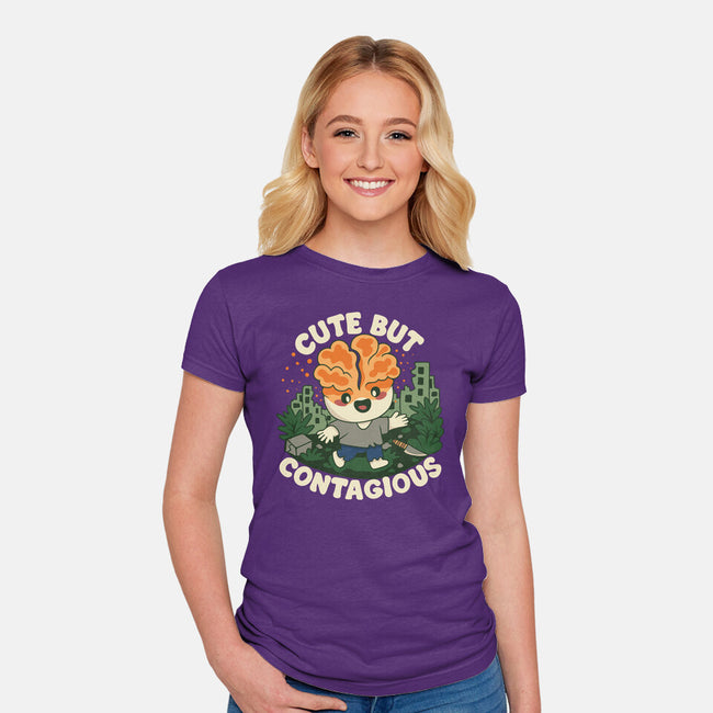 Cute But Contagious-Womens-Fitted-Tee-Loobs