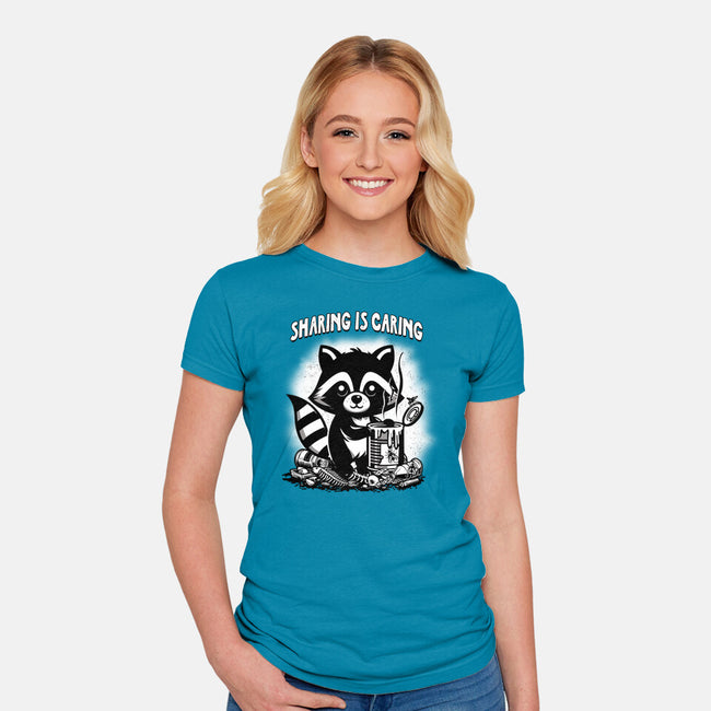 Sharing Is Caring-Womens-Fitted-Tee-palmstreet