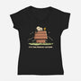 Too Peopley Outside-Womens-V-Neck-Tee-retrodivision