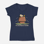 Too Peopley Outside-Womens-V-Neck-Tee-retrodivision