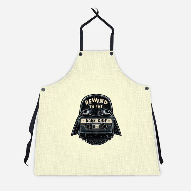 Rewind To The Dark Side-Unisex-Kitchen-Apron-glitchygorilla