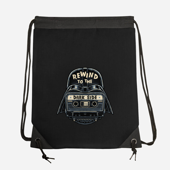 Rewind To The Dark Side-None-Drawstring-Bag-glitchygorilla