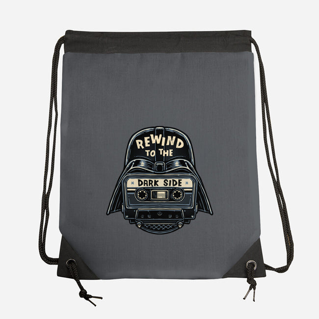 Rewind To The Dark Side-None-Drawstring-Bag-glitchygorilla