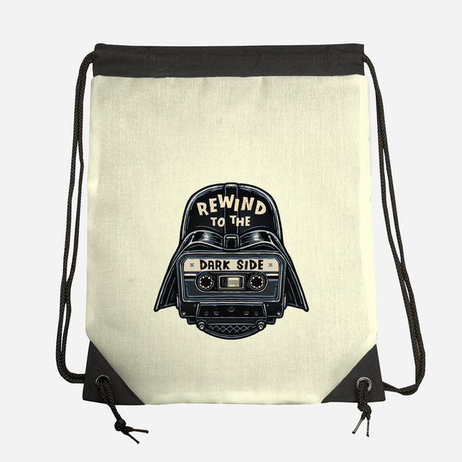 Rewind To The Dark Side-None-Drawstring-Bag-glitchygorilla