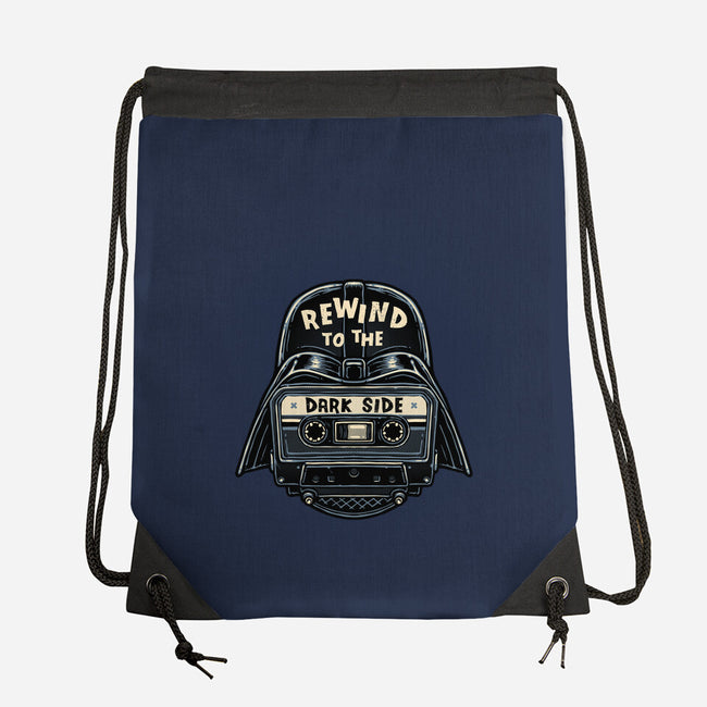 Rewind To The Dark Side-None-Drawstring-Bag-glitchygorilla