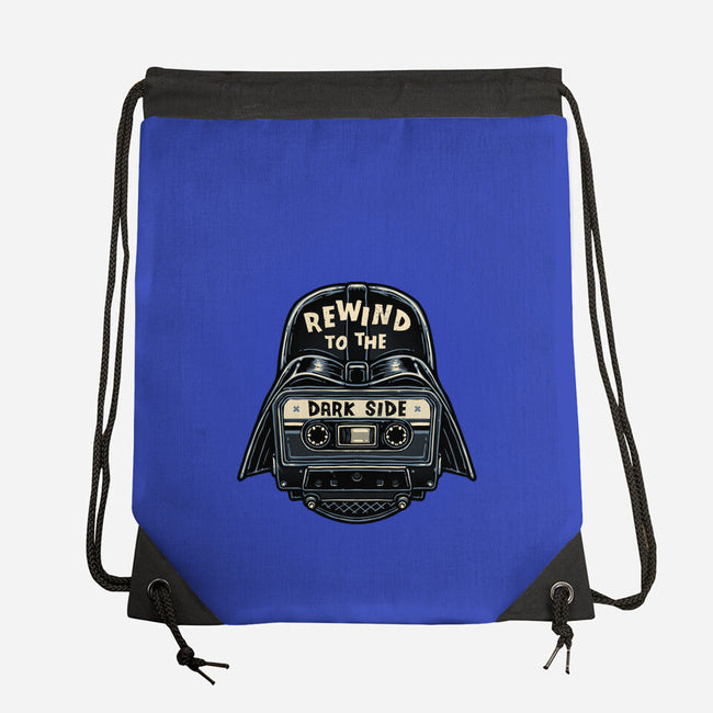 Rewind To The Dark Side-None-Drawstring-Bag-glitchygorilla