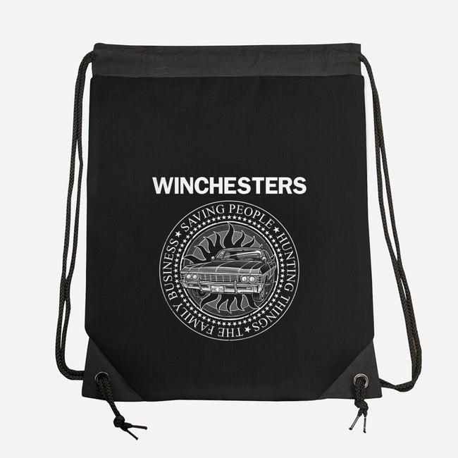 Emblem Of The Hunt-None-Drawstring-Bag-glitchygorilla