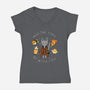 May The Fork Be With You-Womens-V-Neck-Tee-Loobs