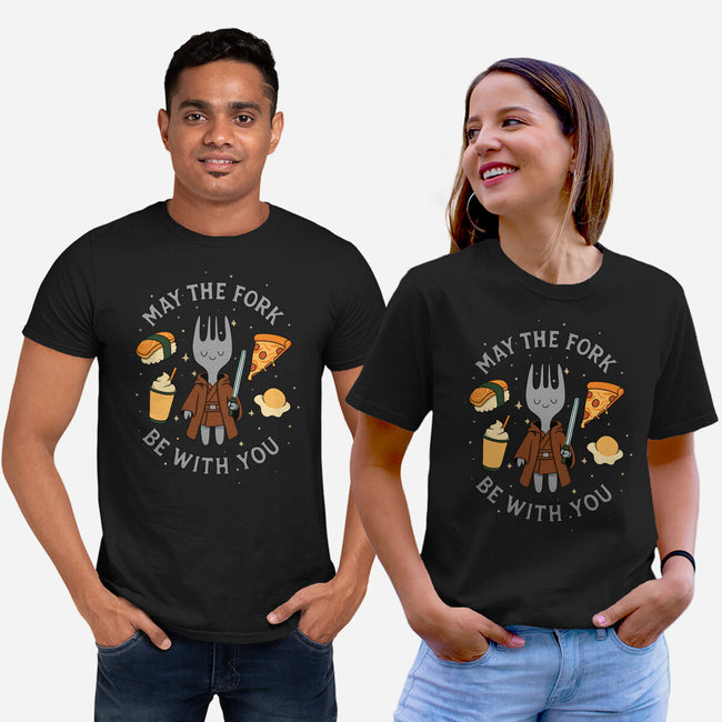 May The Fork Be With You-Unisex-Basic-Tee-Loobs