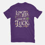 Low On HP High On Luck-Womens-Basic-Tee-Loobs