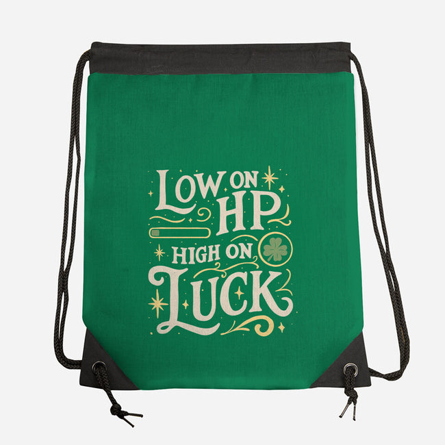 Low On HP High On Luck-None-Drawstring-Bag-Loobs