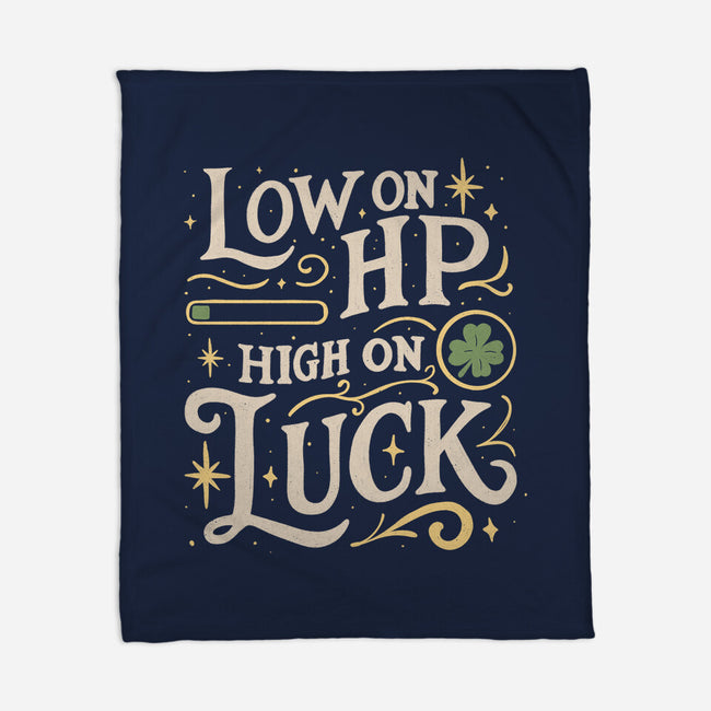 Low On HP High On Luck-None-Fleece-Blanket-Loobs