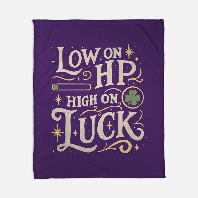 Low On HP High On Luck-None-Fleece-Blanket-Loobs