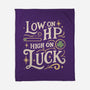Low On HP High On Luck-None-Fleece-Blanket-Loobs