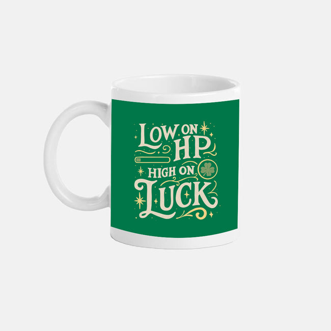 Low On HP High On Luck-None-Mug-Drinkware-Loobs